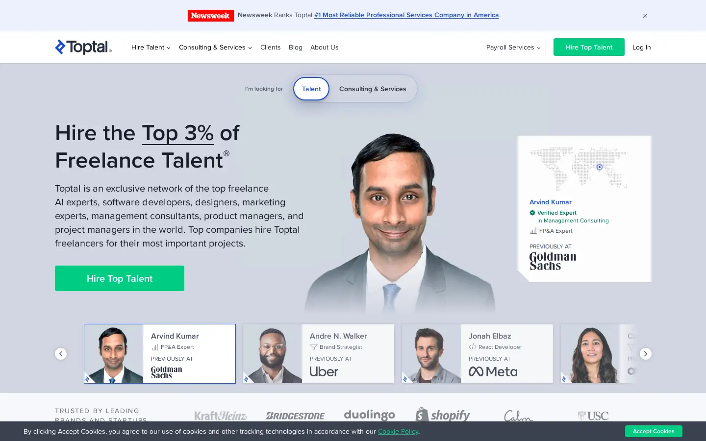 toptal.com — መነሻ ገጽ፣ እንደተያዘው